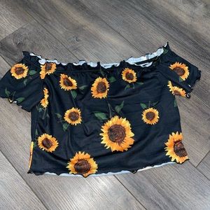 SHEIN sunflower crop top